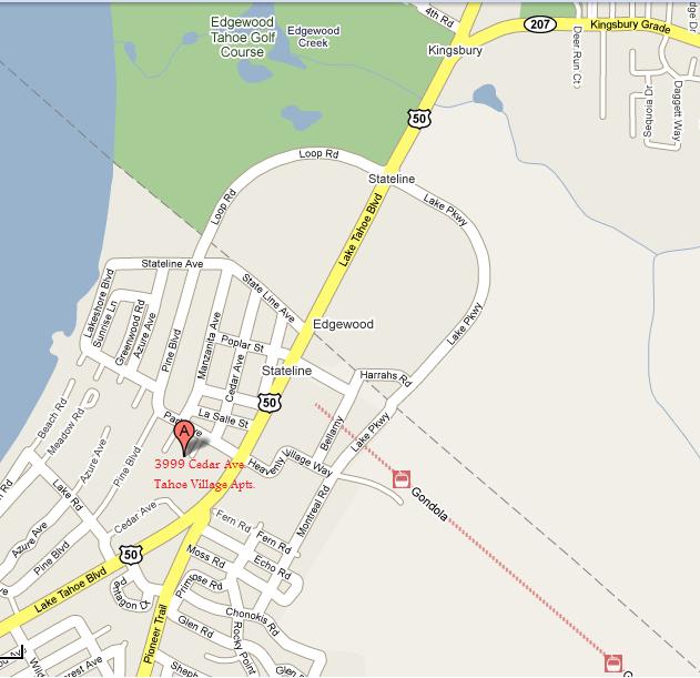 Map to Tahoe Village Apartments